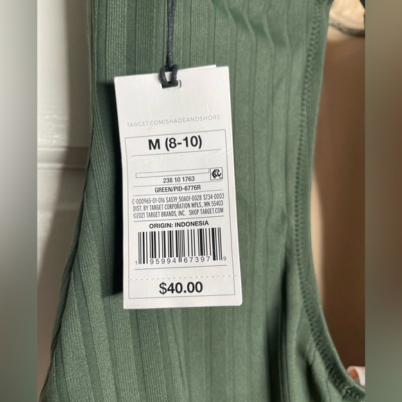 Shade & Shore Women’s Dark Green Swimsuit - Picture 3 of 3